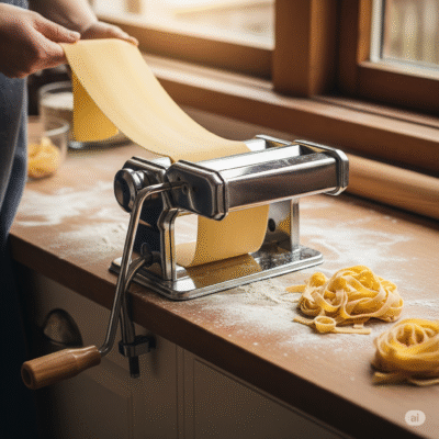 Mașină manuală de paste  – Inox cu uscător & forme