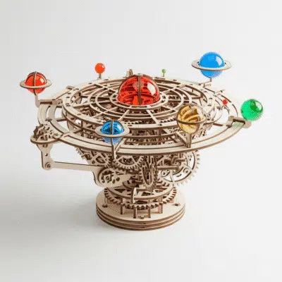 ROKR Puzzle 3D din Lemn – „Starry Night” Cutie Muzicală, Model Mecanic DIY